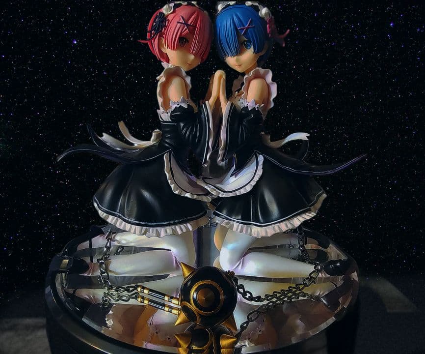 希少 鶴の館 ガレージキット 完成品 レム ラム Re:ゼロから始める異世界生活