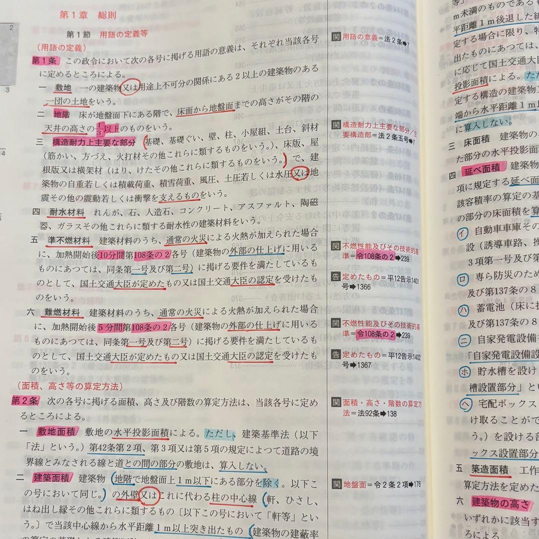 【線引き済み】2025年度 一級建築士 日建 法令集