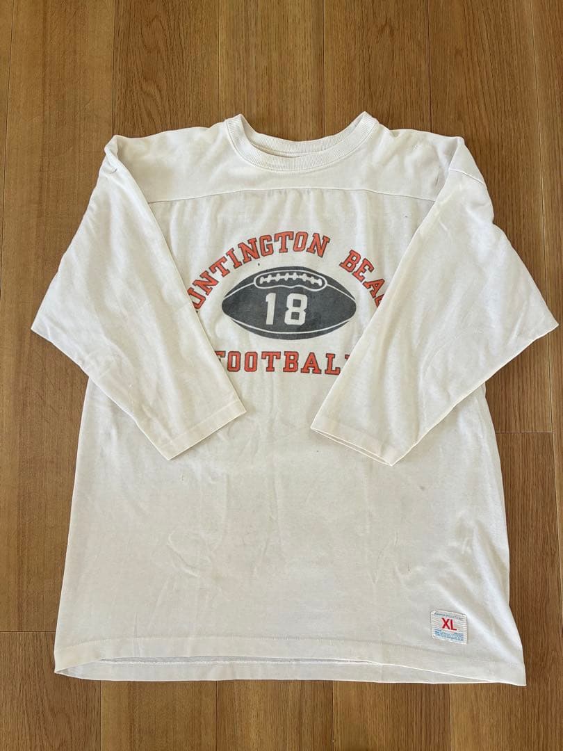 champion チャンピオン70s フットボールTシャツ　染み込み　3段
