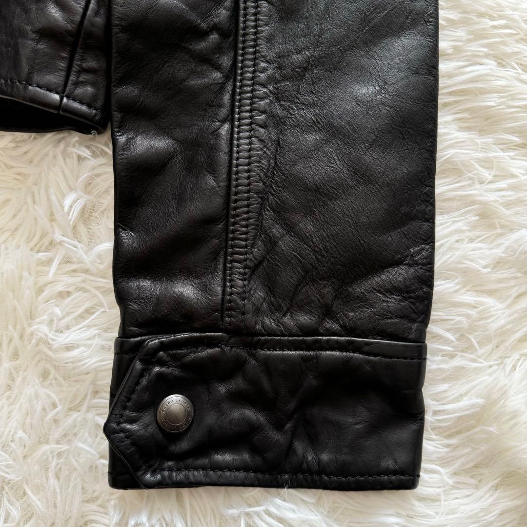 タグ付き【ポロラルフローレン】ライダース　Mサイズ　黒　定価約14万円