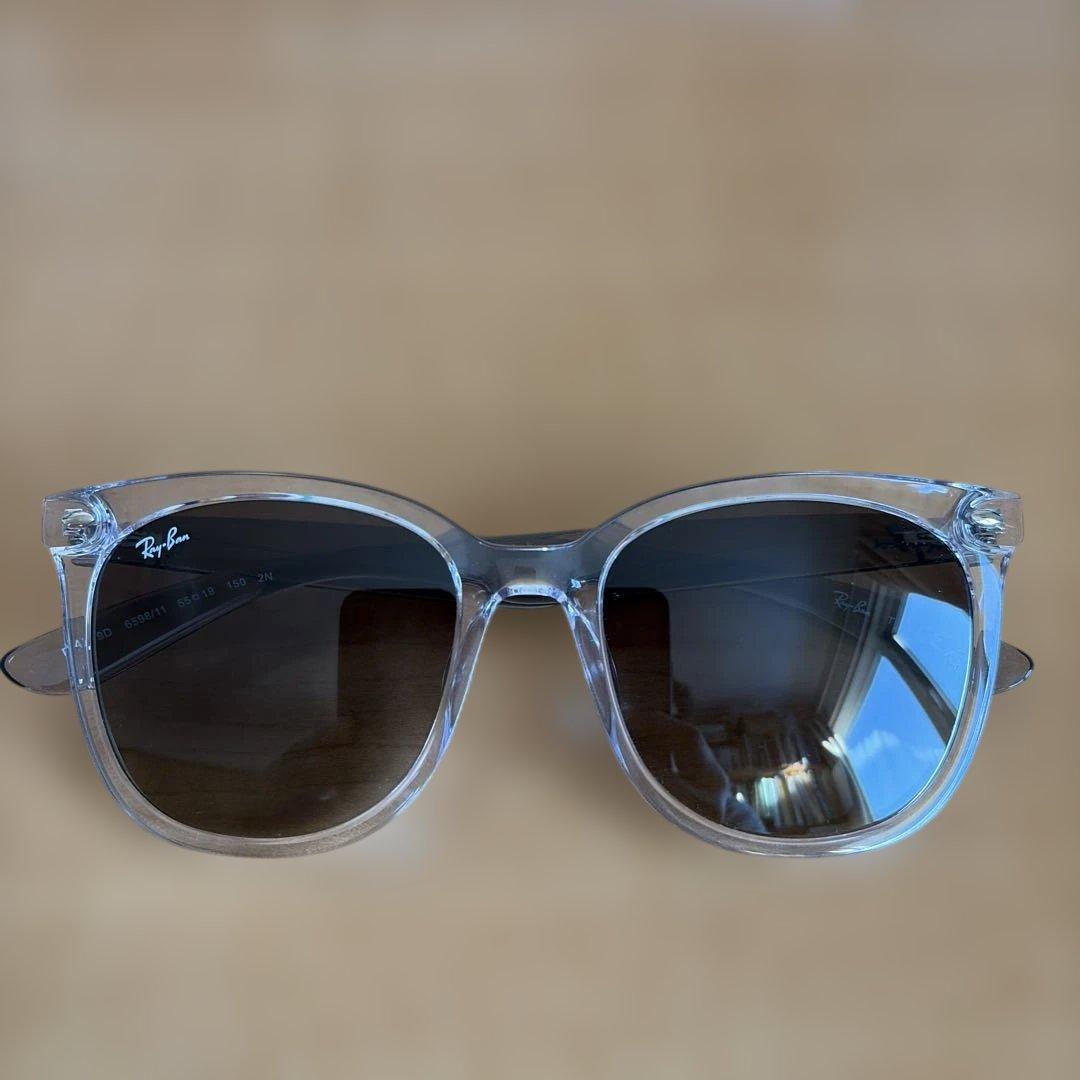 Ray-Ban クリアフレーム サングラス　レンズ グレー