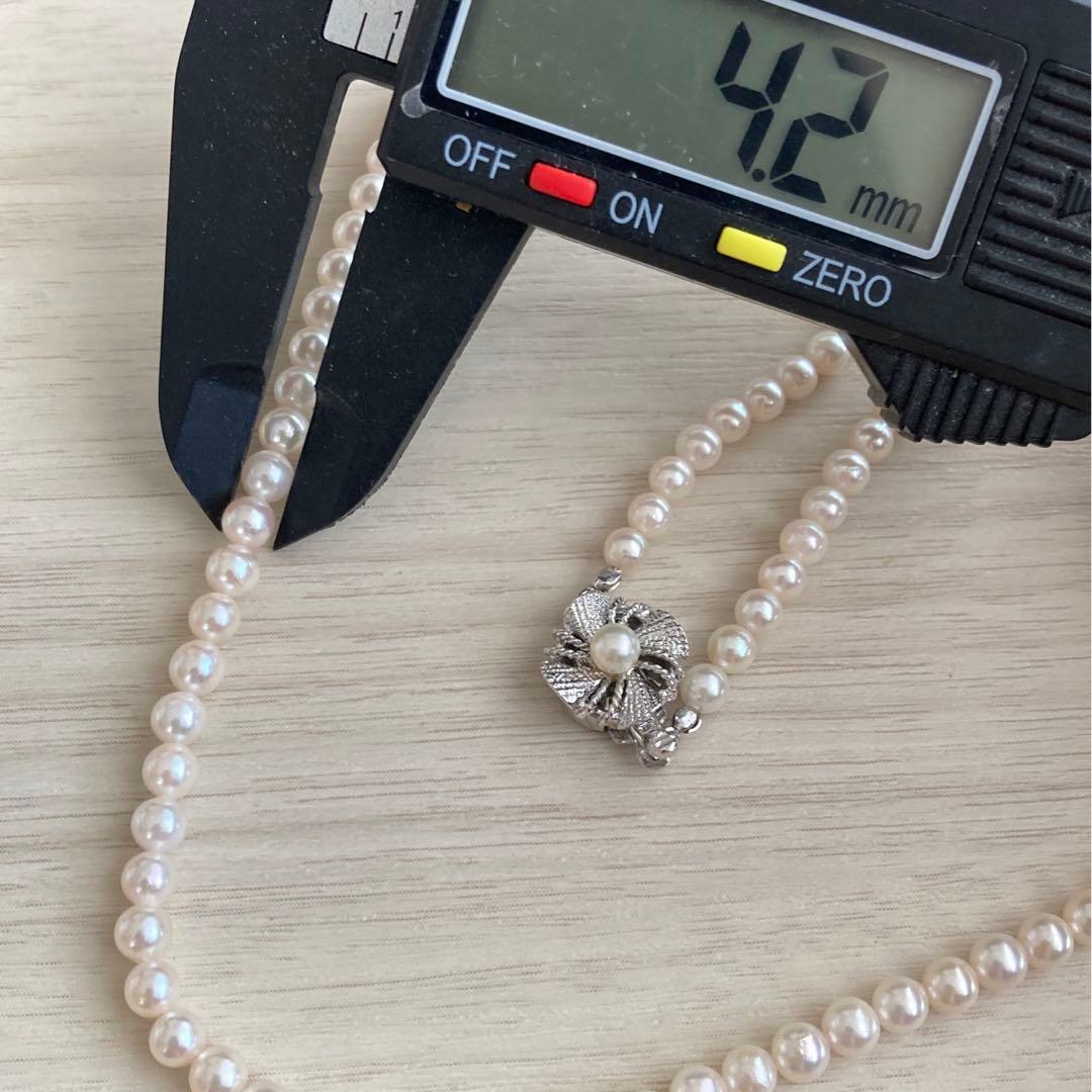 パールネックレス　本真珠　ベビーパール　silver 刻印　アコヤ真珠　冠婚葬祭