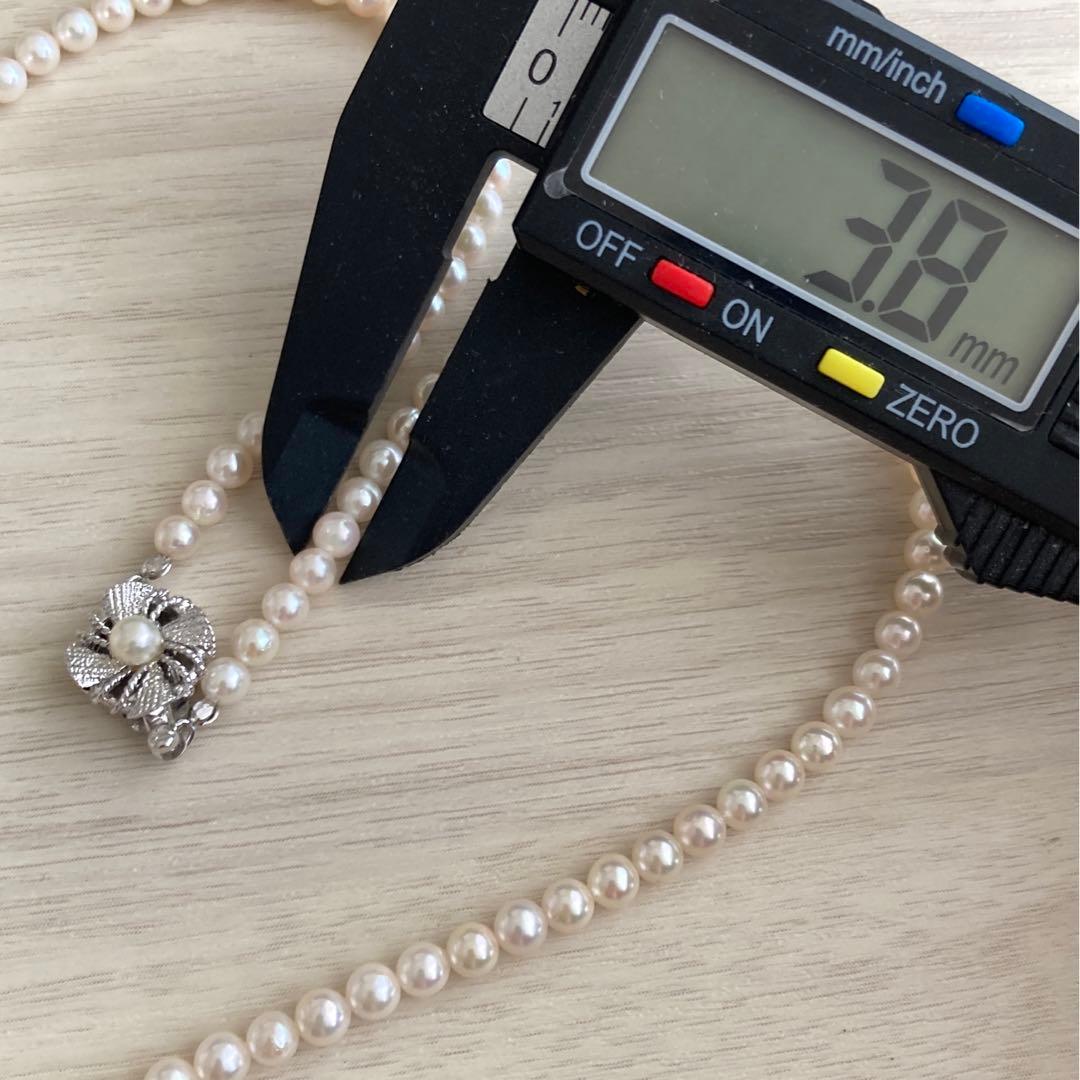 パールネックレス　本真珠　ベビーパール　silver 刻印　アコヤ真珠　冠婚葬祭