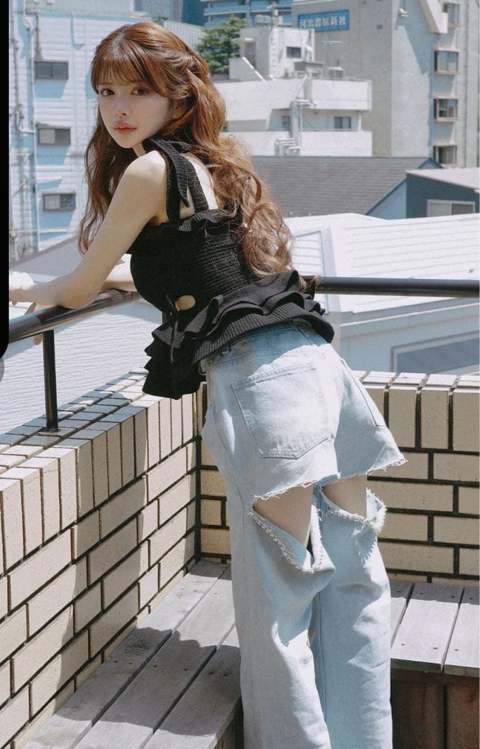 限定値下げ RANDY 完売タグ付き未使用 2wayストリングコアニットトップス