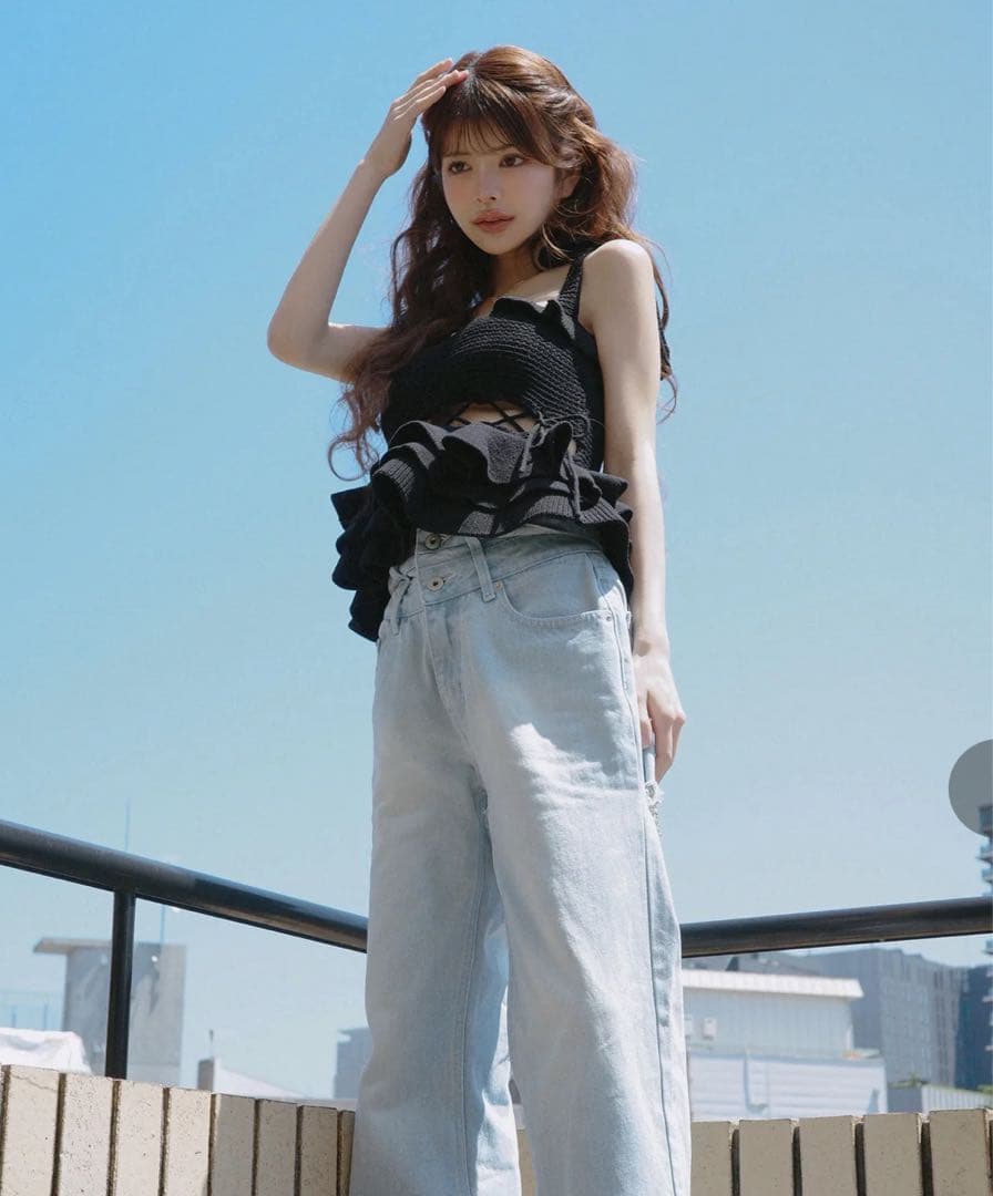 限定値下げ RANDY 完売タグ付き未使用 2wayストリングコアニットトップス