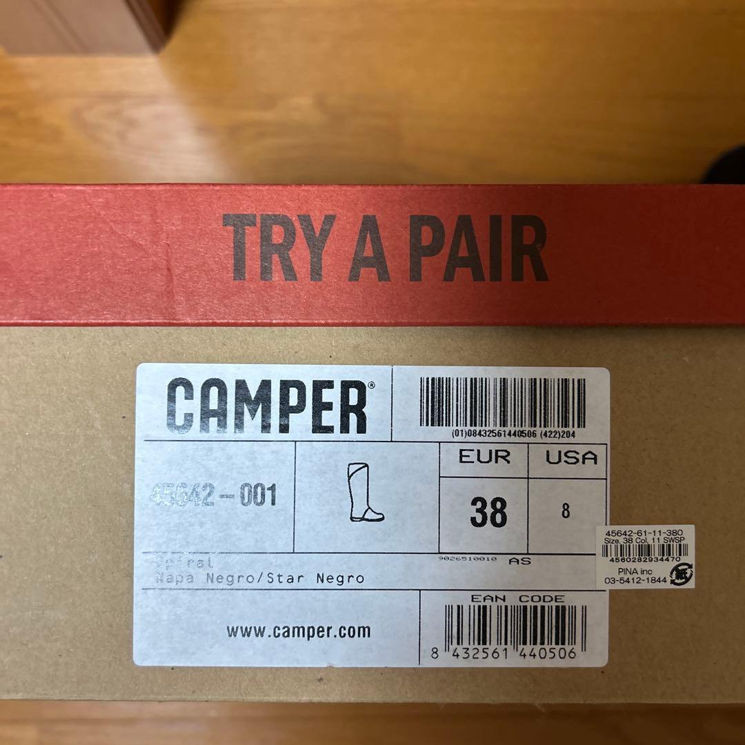 最後の値下げ！CAMPER ブラック ロングブーツ 24cm