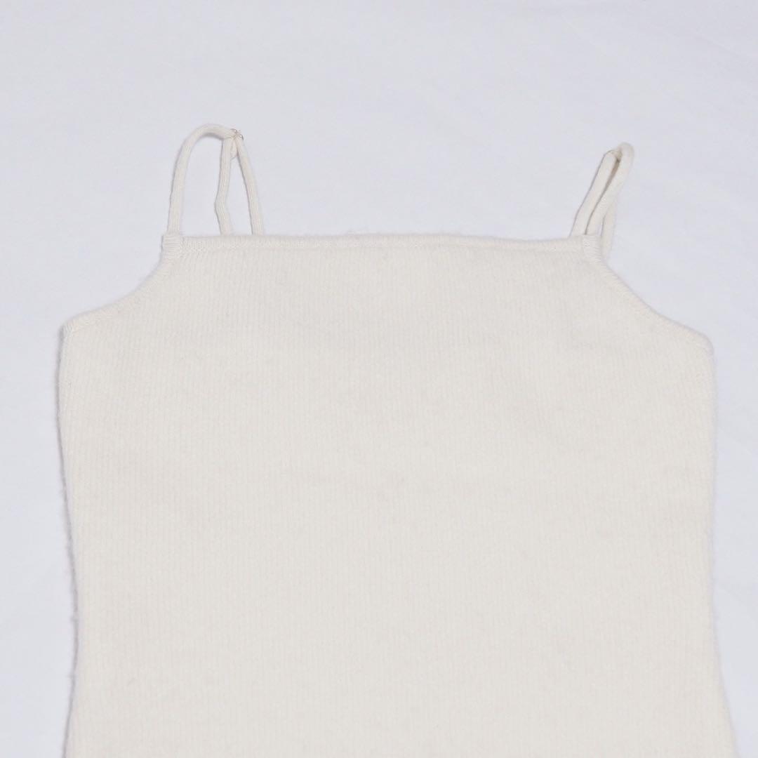 25AW anuans カシミヤブレンドキャミソールニットワンピース