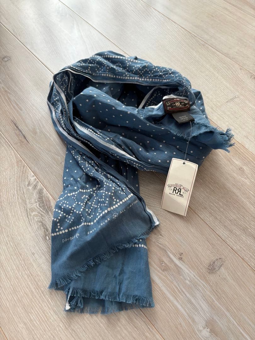 RRL　dot stole インディゴブルー