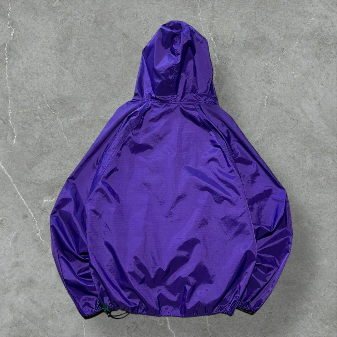 90sHELLY HANSENリップストップナイロンアノラックパーカーパープルL