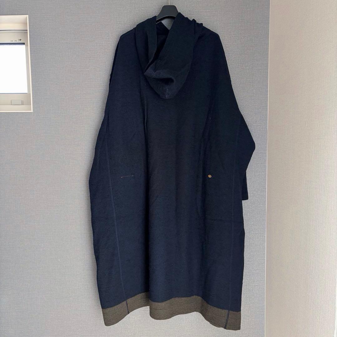 未使用級✨45R アルル縮絨のフードドレス フード付きニットワンピース FR