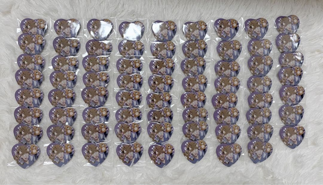 鉢屋三郎 忍たま乱太郎　ナンジャタウン　ハート型缶バッジ　71個セット