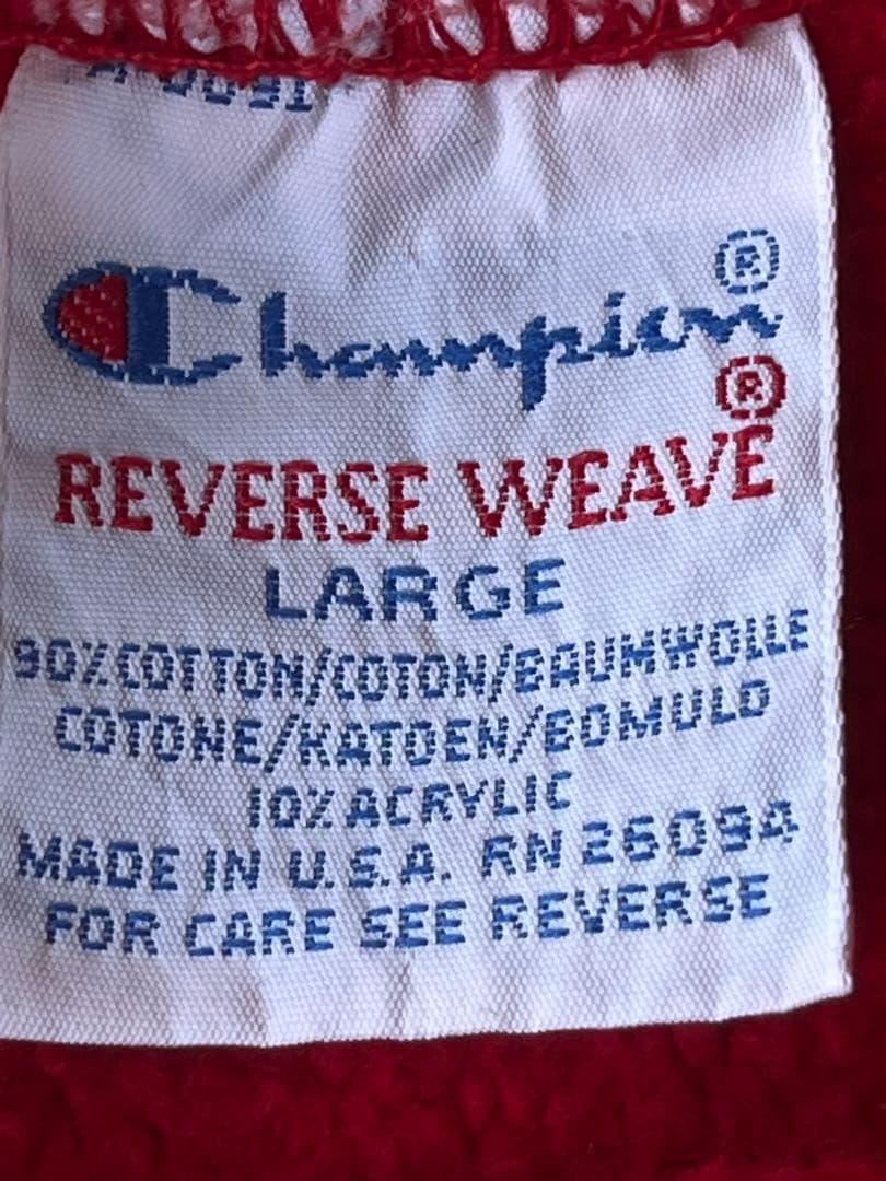 champion usa リバースウィーブ 美品 スウェット 赤 刺繍タグ