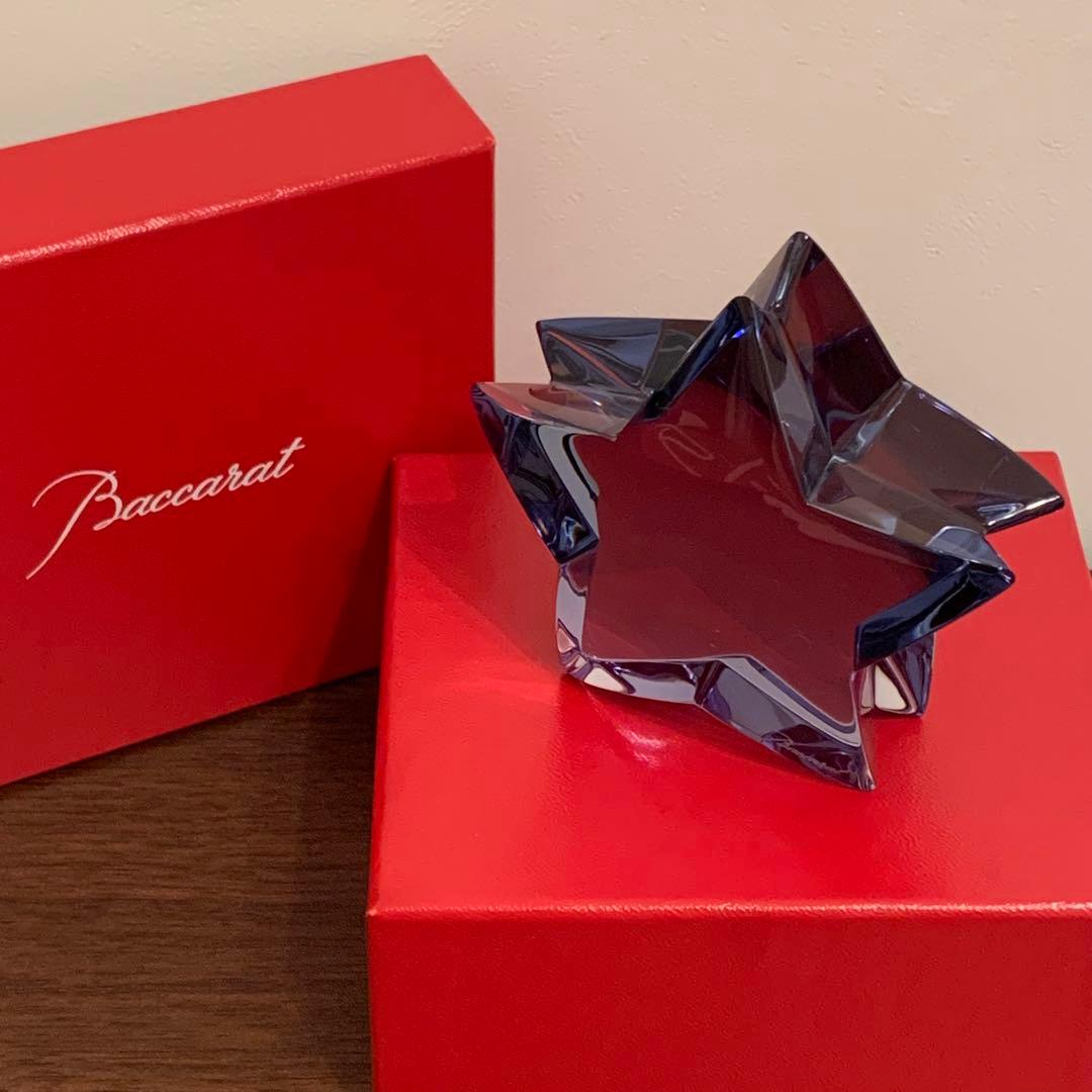⭐️未使用⭐️バカラ⭐️ザンザンスター⭐️ブルー⭐️青⭐️星⭐️クリスタル⭐️レア⭐️箱付き⭐️紙袋