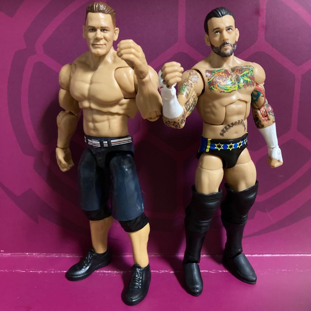 wwe フィギュア CMパンクVSジョンシナ