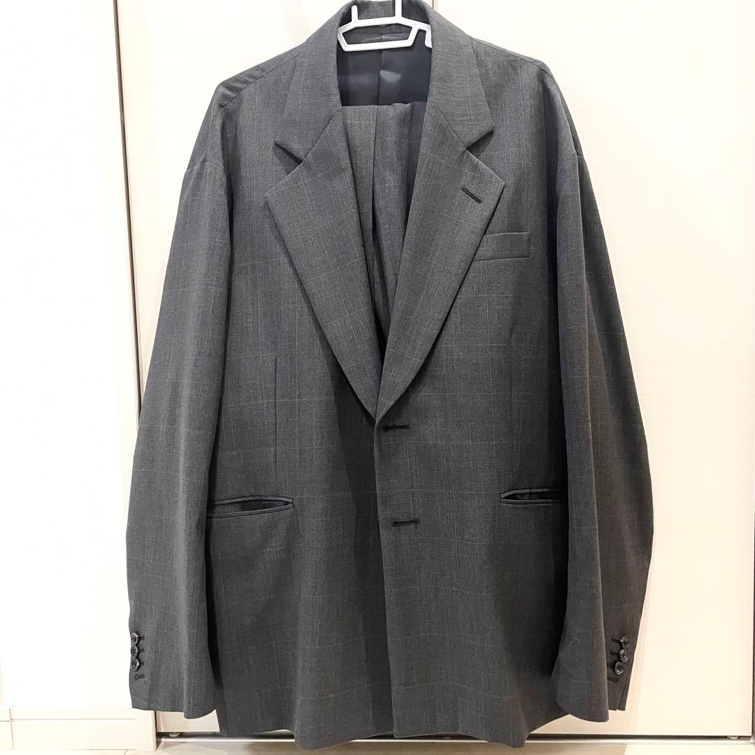 【美品】steinシュタイン テーラードジャケットセットアップ Sサイズ グレー