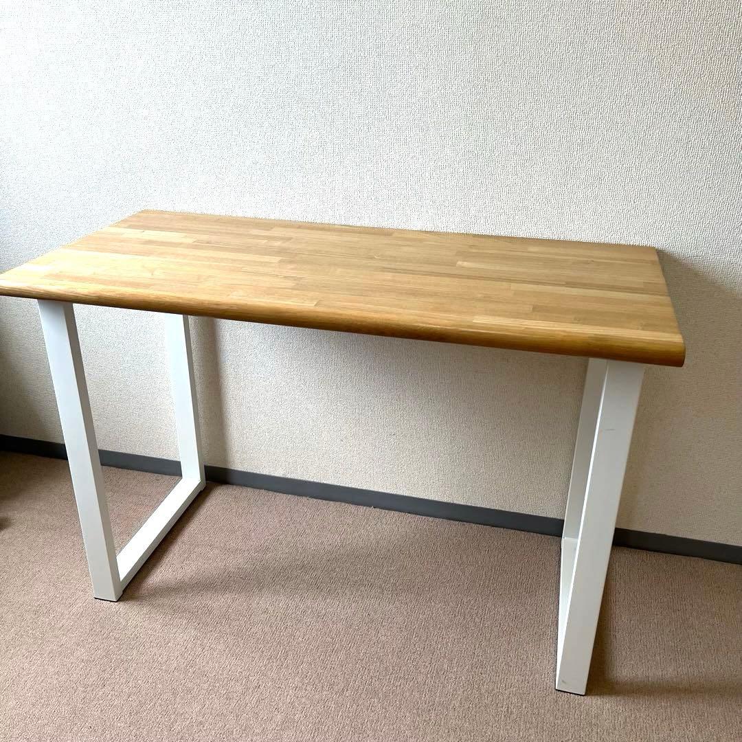 タモ材天板デスク　PCデスク