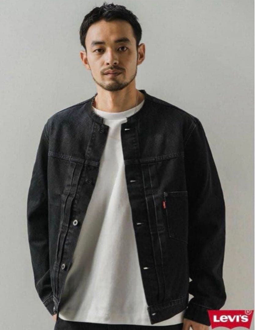 EDIFICE Levi's 別注デニムジャケット'COLLARLESS'