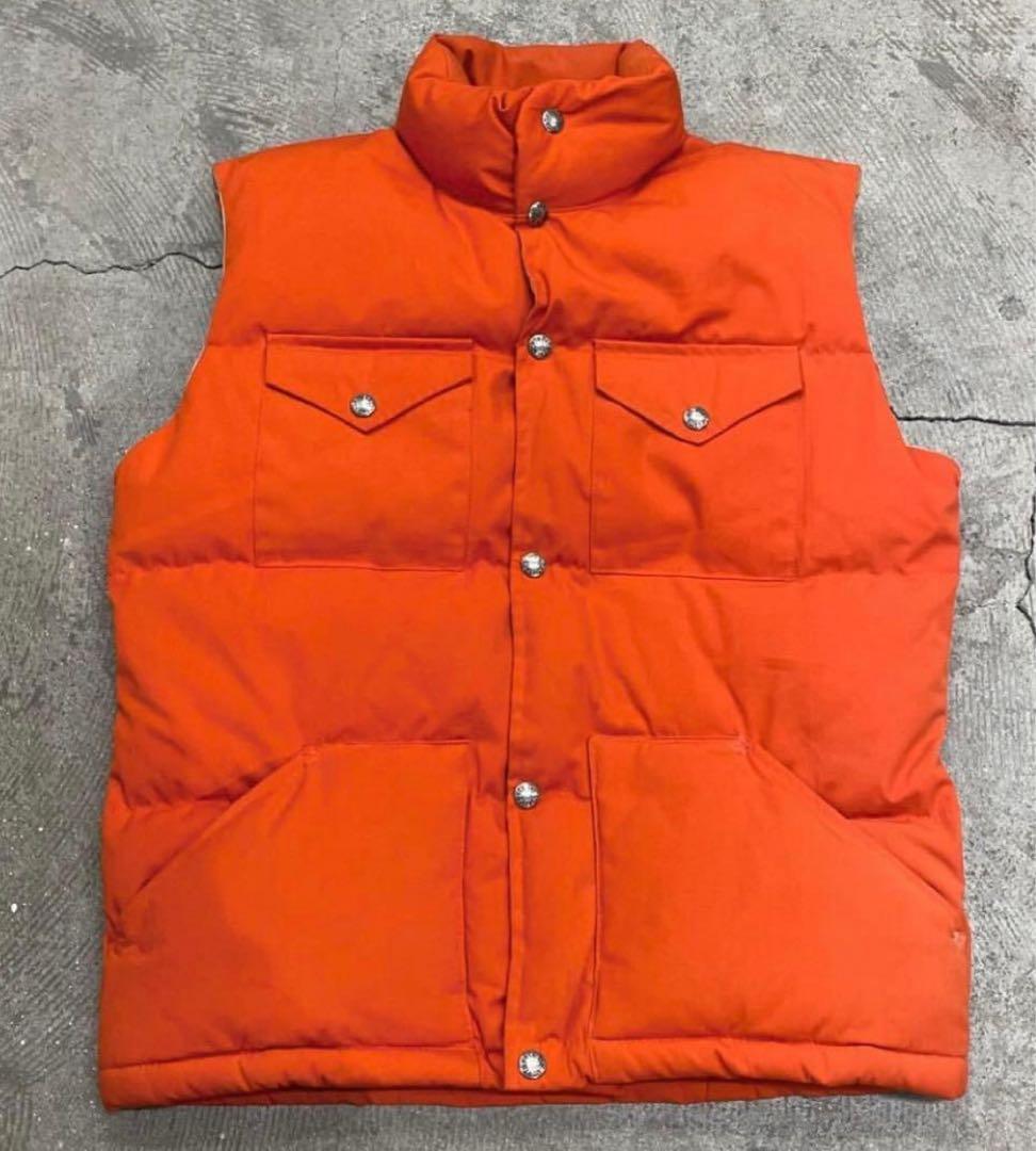 美品　70s USA製　70sノースフェイス 茶タグ ダウンベスト S