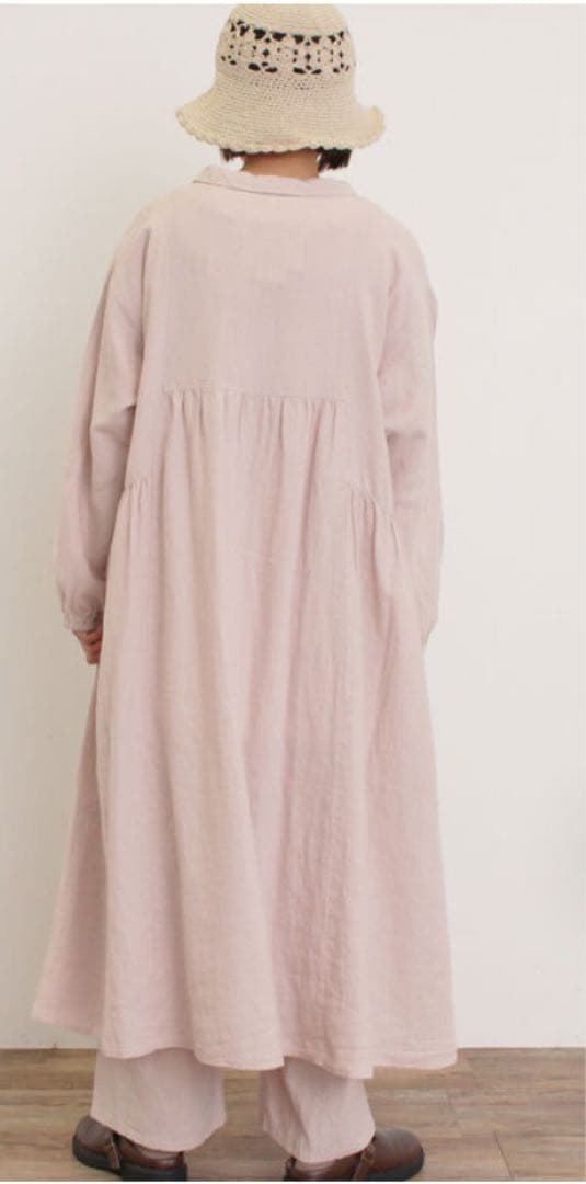 ⭐︎ほうじ茶☆新品タグ付きsm2クロスリネンショールカラーワンピースMピンク