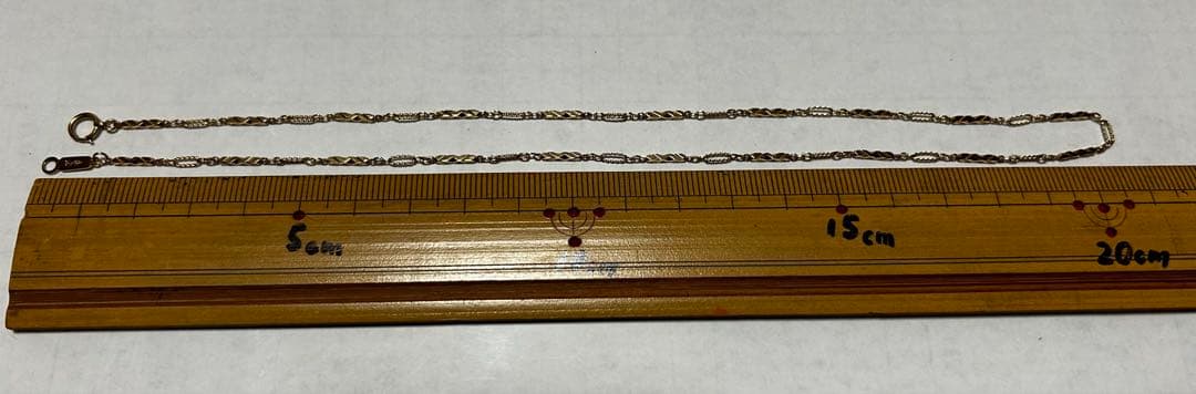 切子チェーンネックレス　造幣局刻印　18K