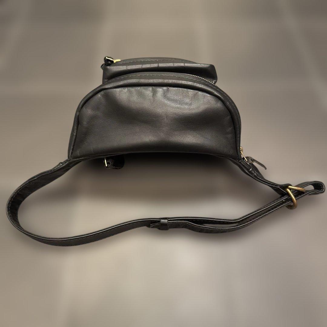 【美品】ラングリッツレザーOutside Pocket Waist Bag