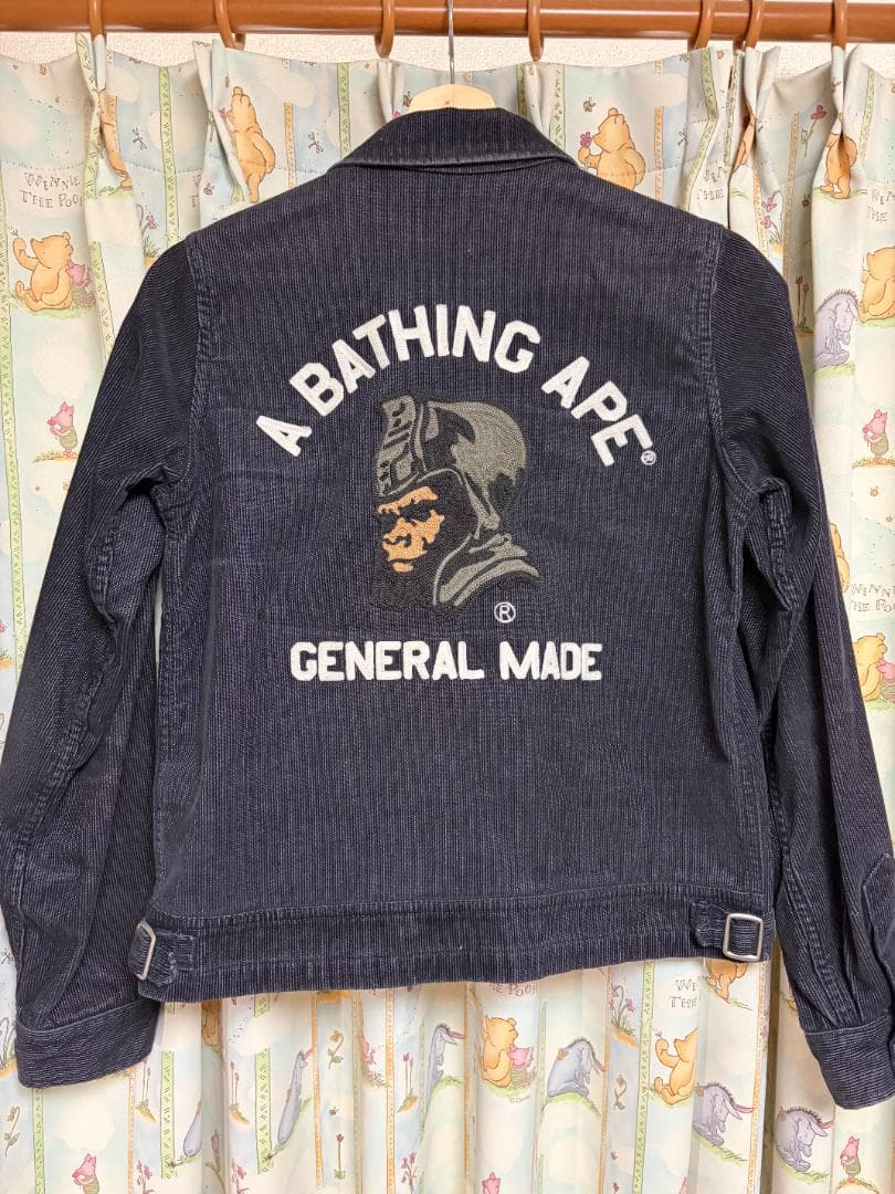 A BATHING APE　コーデュロイジャケット ブラック