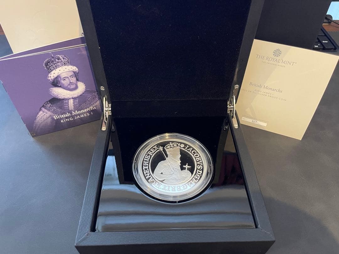 ミ*9様 2022年イギリス ジェームズ１世 5oz 10ポンド銀貨