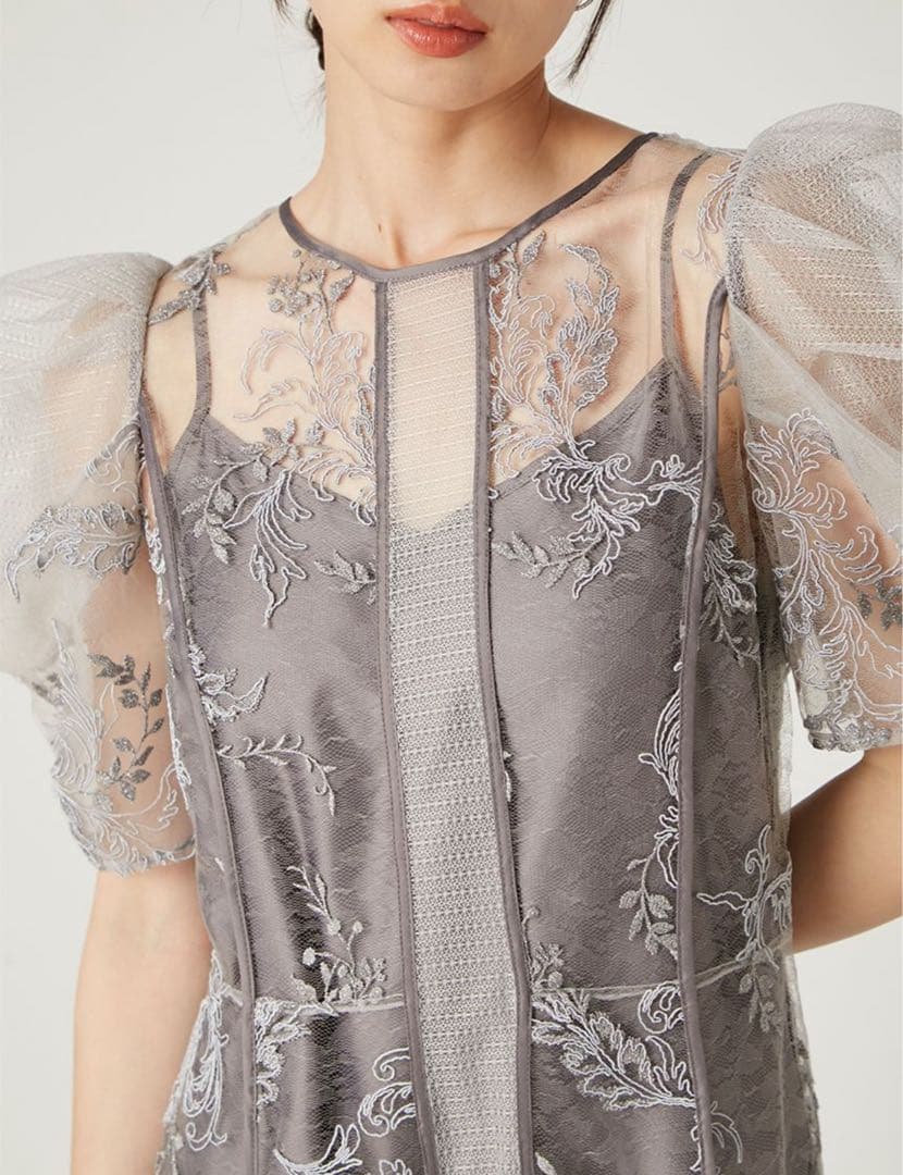 FRAY I.D コードフラワーレースドレス