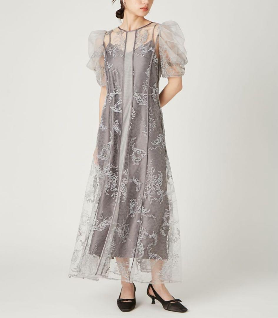 FRAY I.D コードフラワーレースドレス