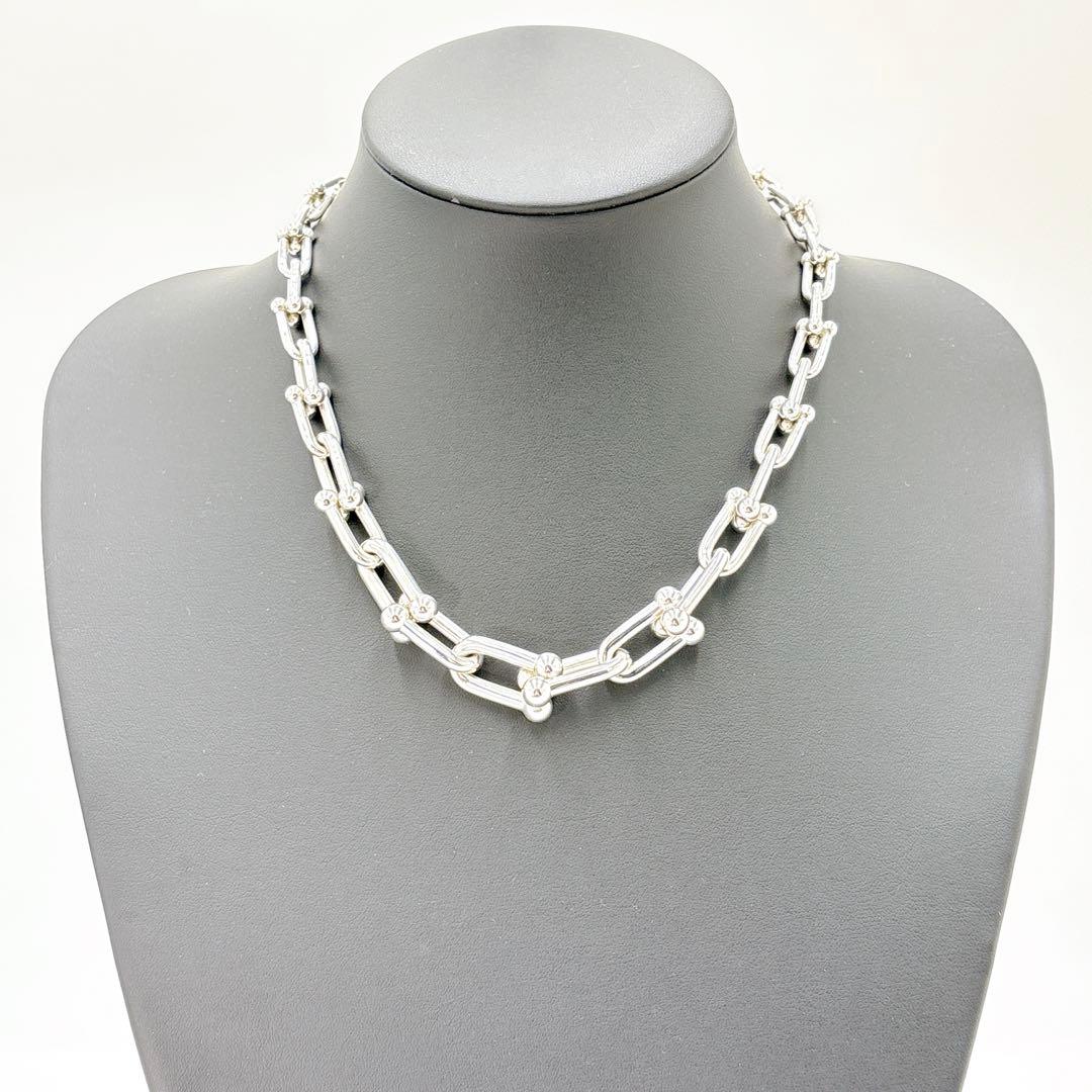 美品 ティファニー ハードウェア グラジュエイテッド ネックレス シルバー925