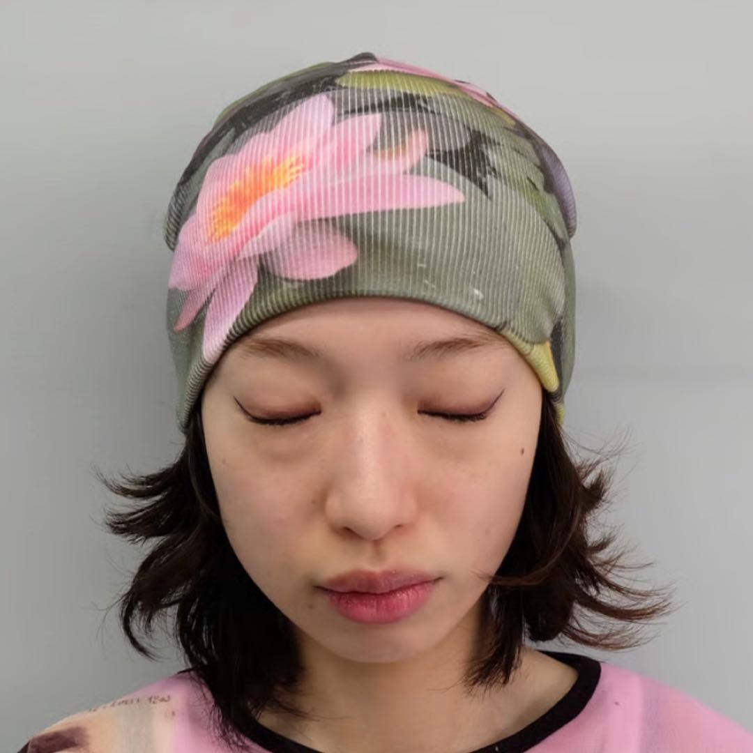 labyrins 蓮 ビーニー picture beanie lotus 帽子
