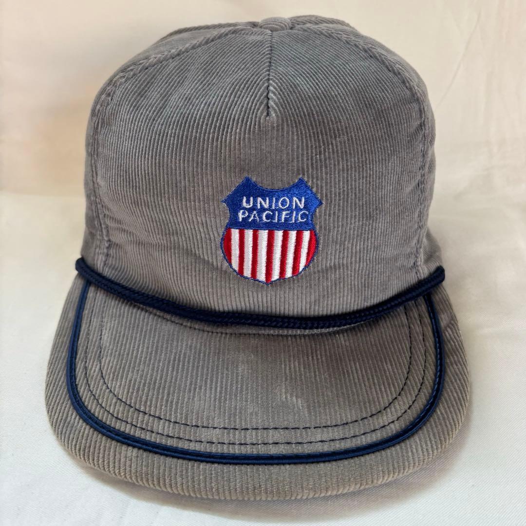 UNION PACIFIC キャップ コーデュロイ ビンテージ USA製 グレー