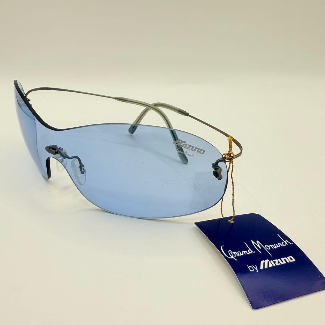 MIZUNO グランドモナーク サングラス ブルー系レンズ L 日本製