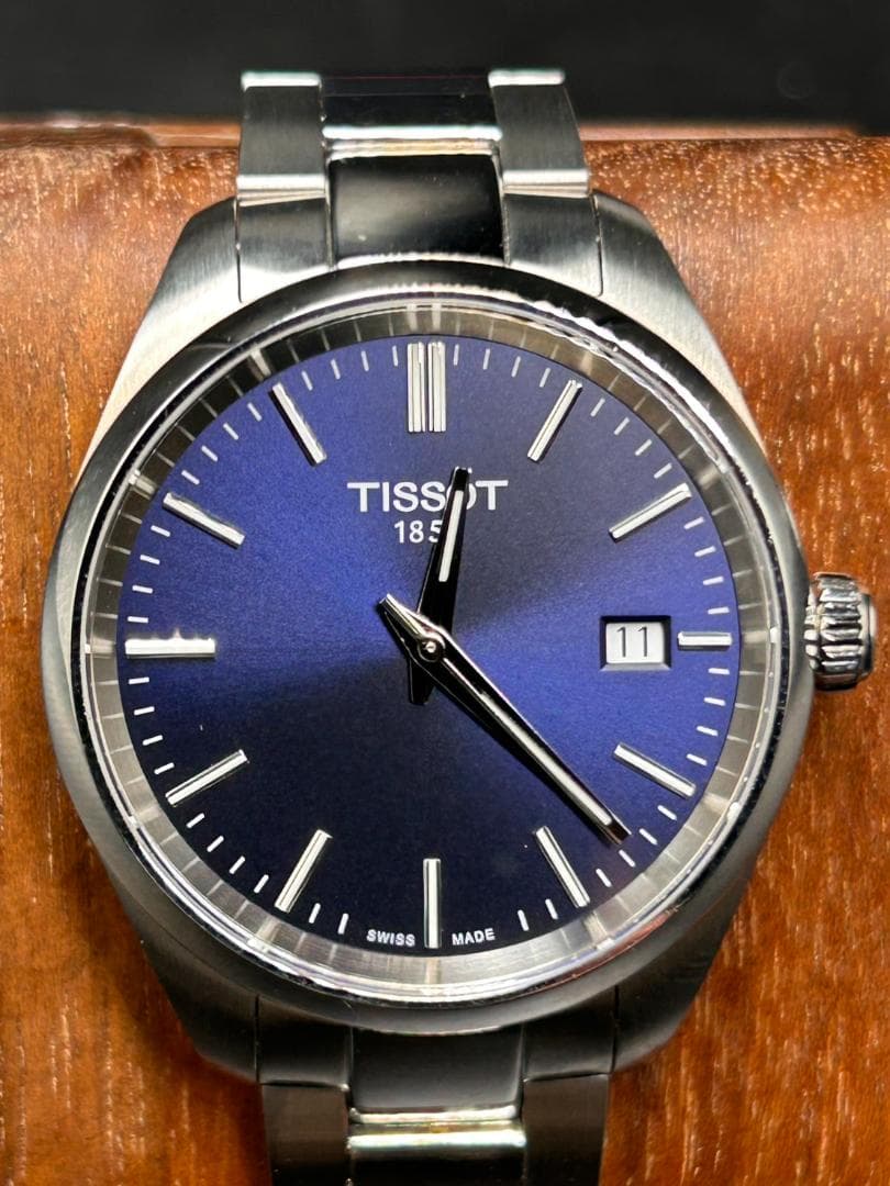 【極美品】TISSOT PR100 34mm ブルー文字盤 ボーイズ/レディース