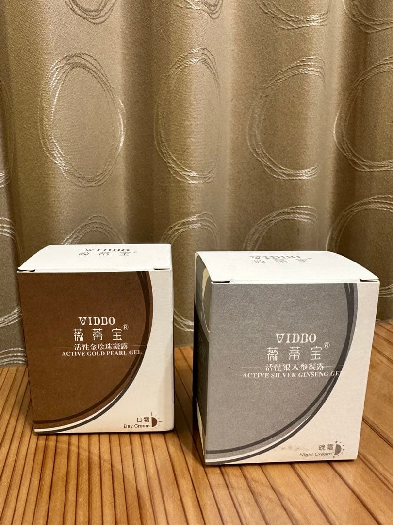 【チャチ】 【新品・未使用】 VIDBO 上海　無錫　真珠クリーム 金 銀