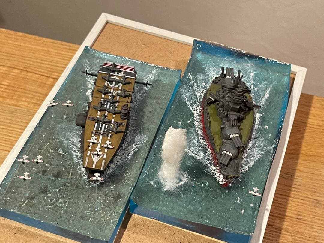 行け　空母赤城　レジンジオラマ　海洋堂完成品