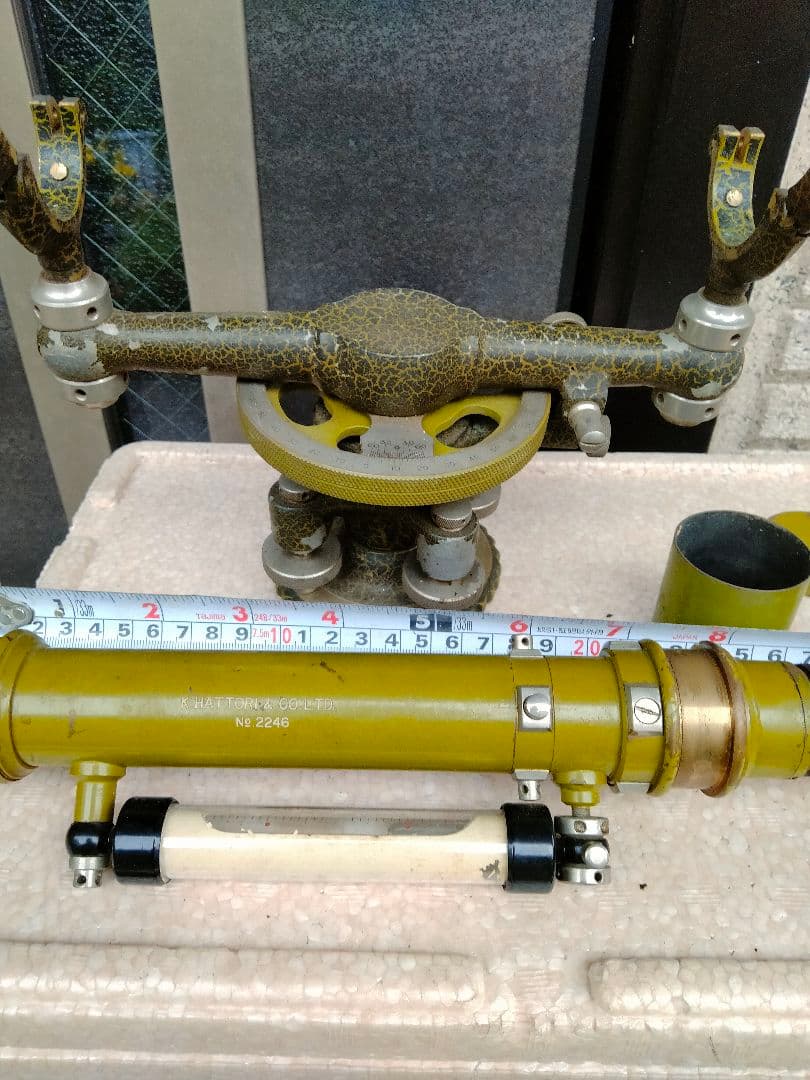 レベル　高さ出し　測量　昭和　当時物　コレクション骨董品　建築工事