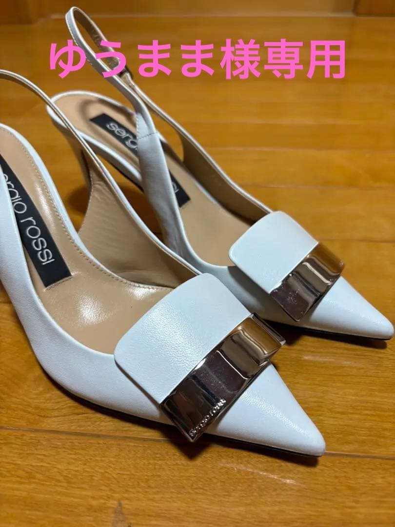 sergio rossi SR1 ミュール 36.5 ライトブルー