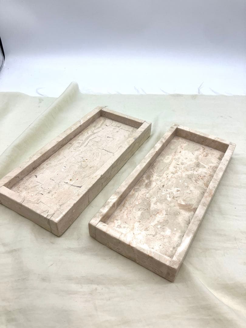 高級天然大理石 高級アメニティートレー　プレート 2つセット ②