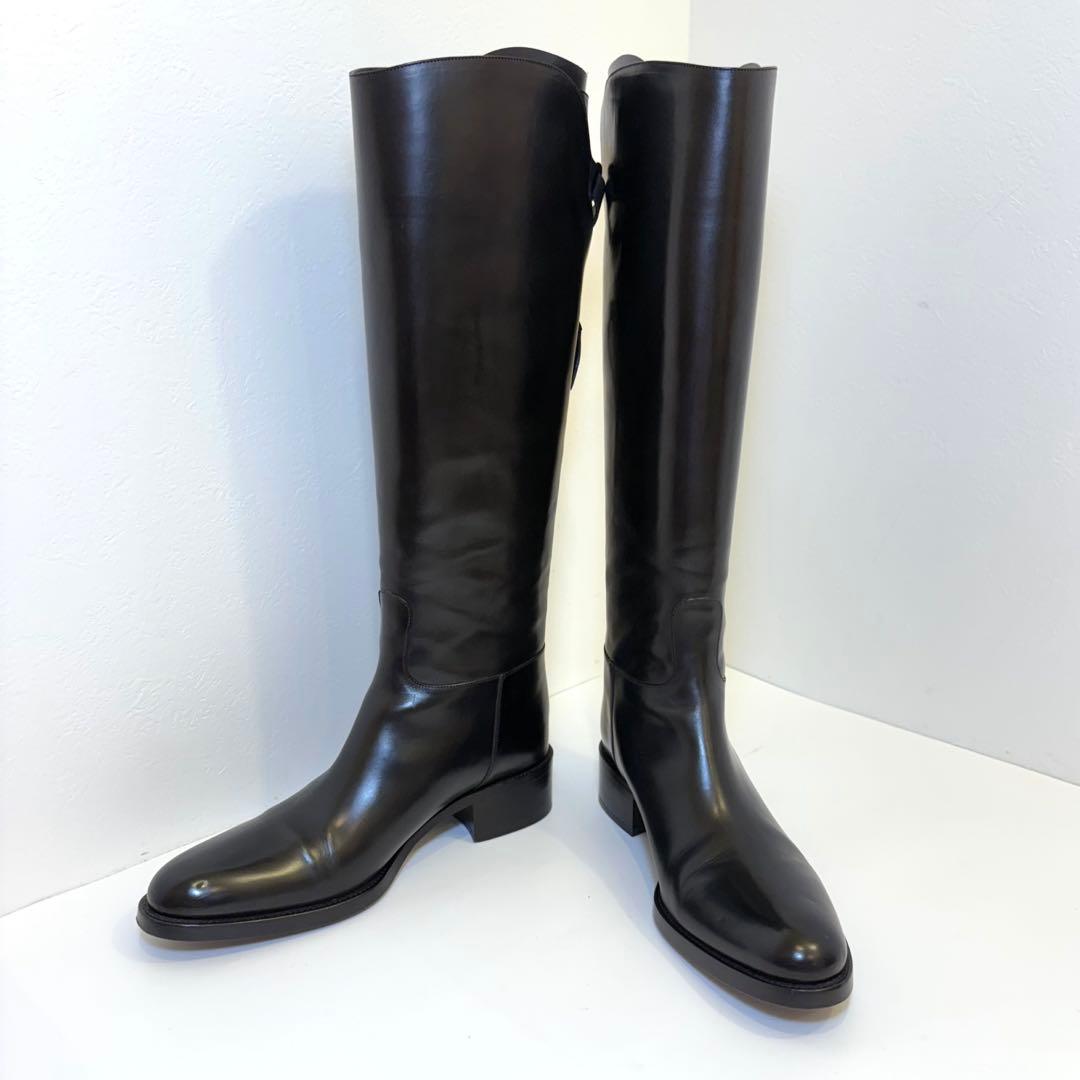 (美品)サルトル ロングブーツ 黒 24cm