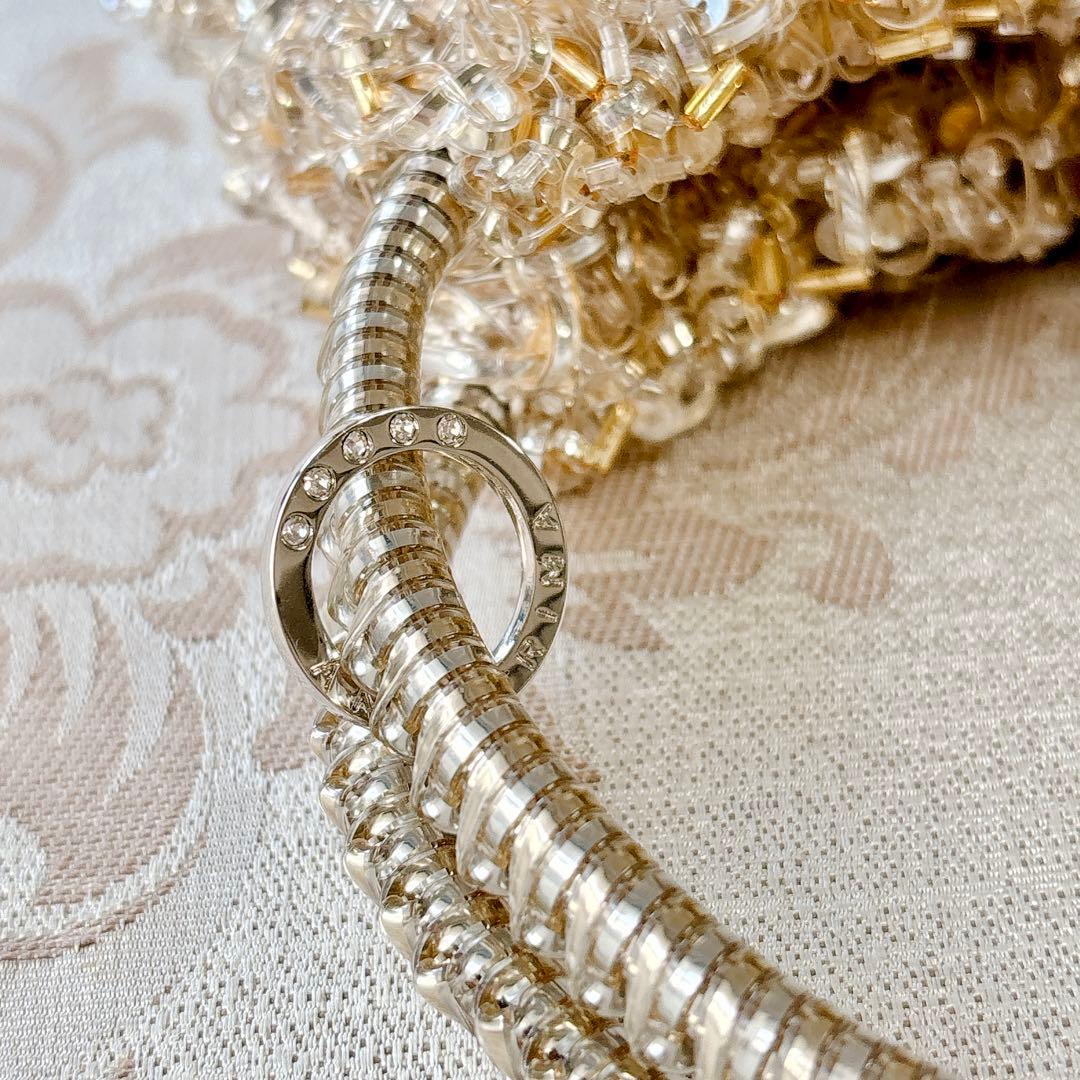 アンテプリマ　ワイヤーグリッター　シルバーゴールド　ハンドバッグ　パーティーに♡