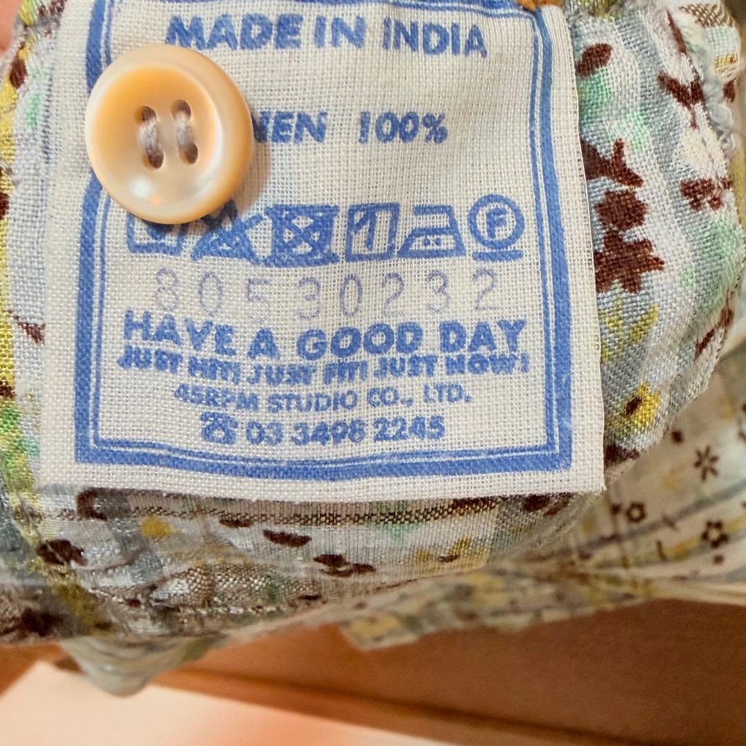 45R フォーティファイブアール 麻100％ シャツ 長袖 美品