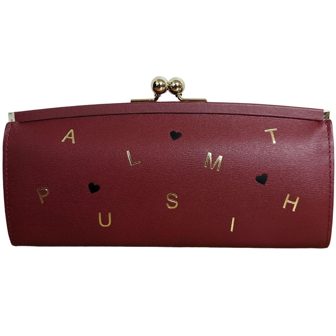 新品 ポールスミス がま口長財布 PSレターズ レッド レディース