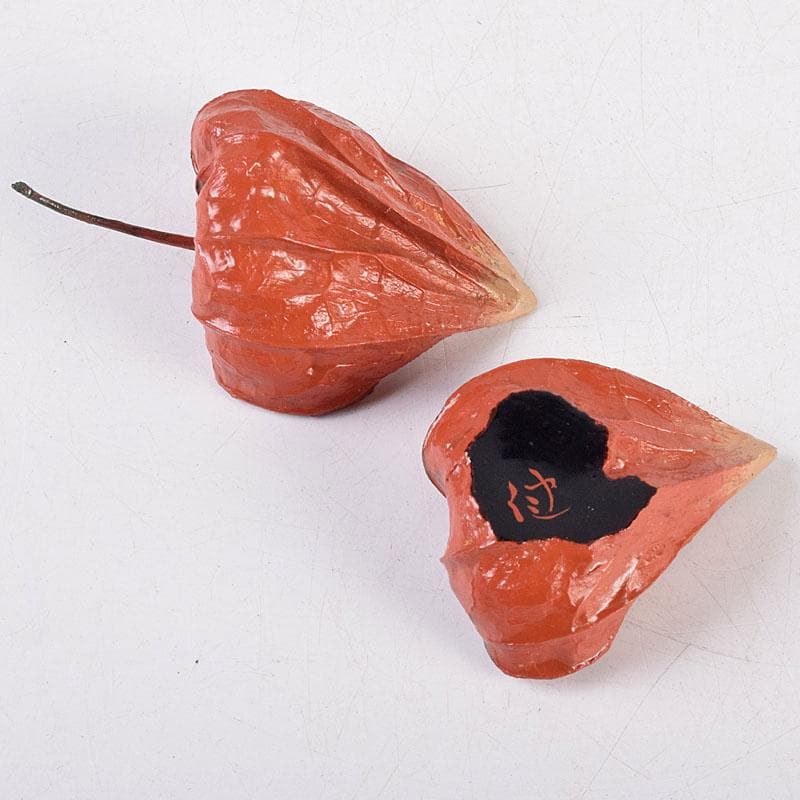 茶道具　田中健智作　乾漆　ほおずき香合　共箱　V　8387