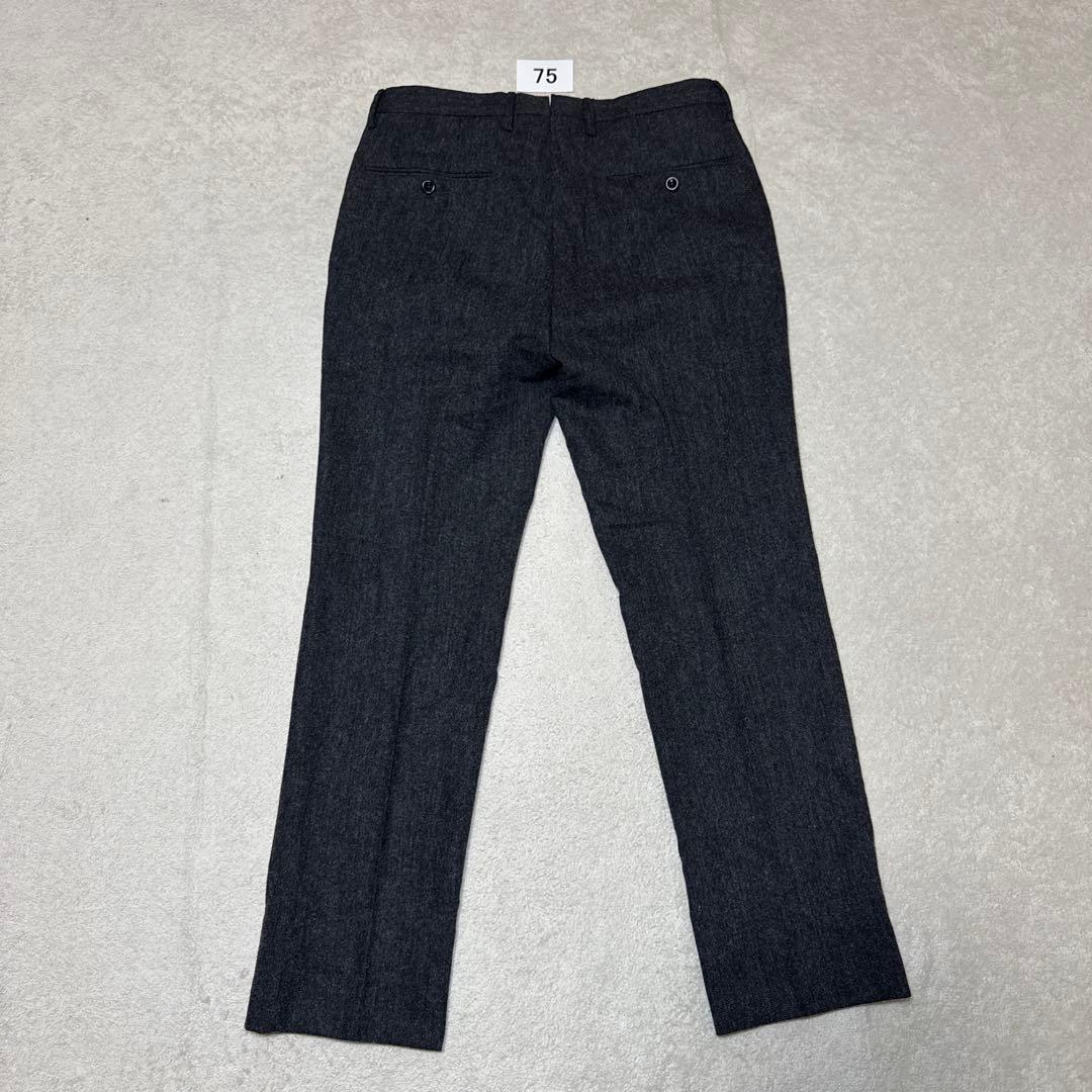75 未使用　インコテックス　スラックス　グレー　ツイード　46