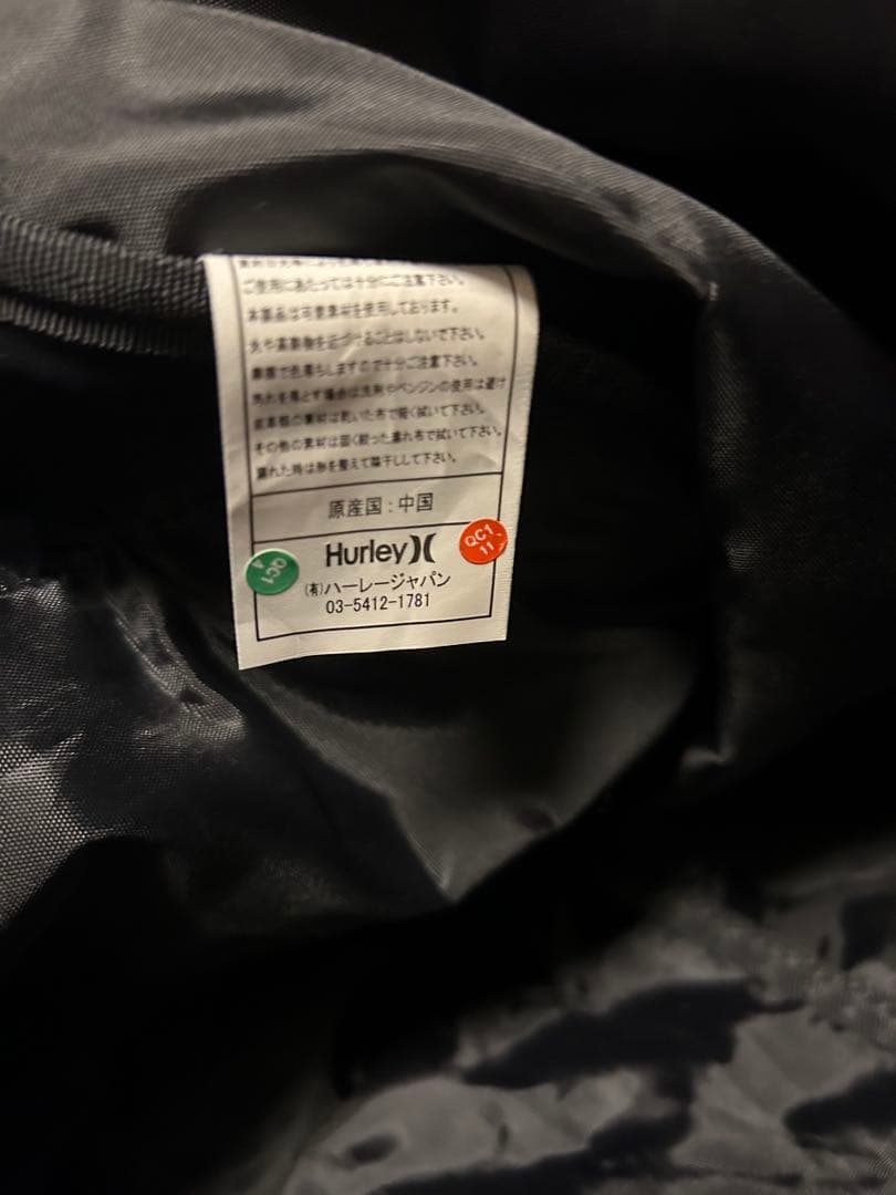【美品】hurley / ハーレー ボストンバッグ ブラック