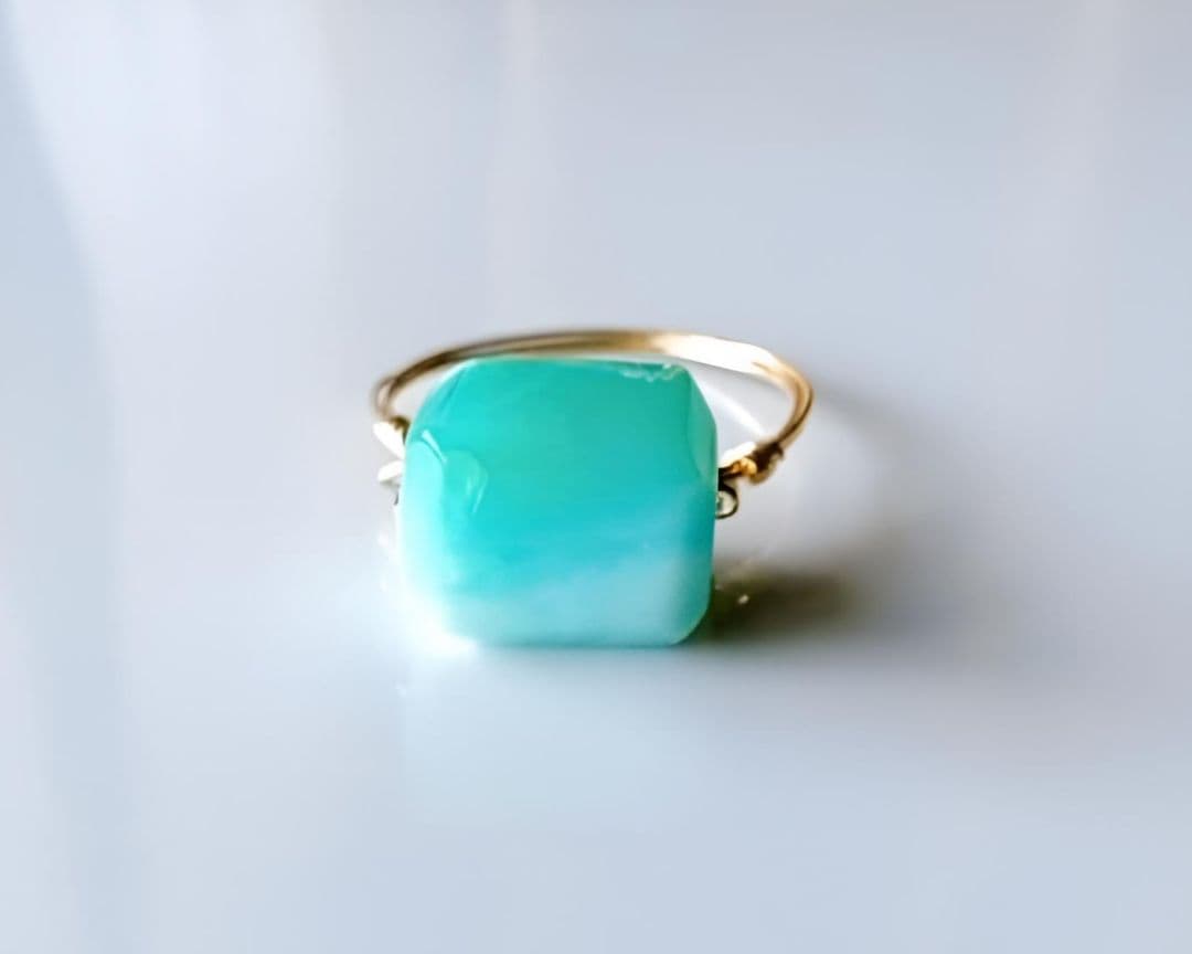 よこよこ様 Kgf14 希少石 天然石 大粒 ペルビアンオパール リング