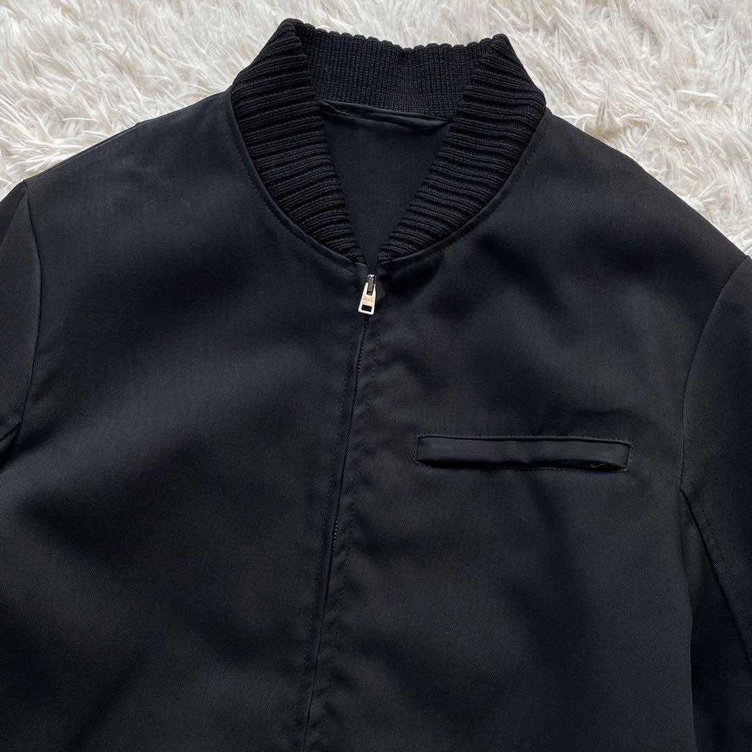 MARNI ロング丈 MA-1コート ブルゾン ロゴ刻印ダブルジップ ブラック