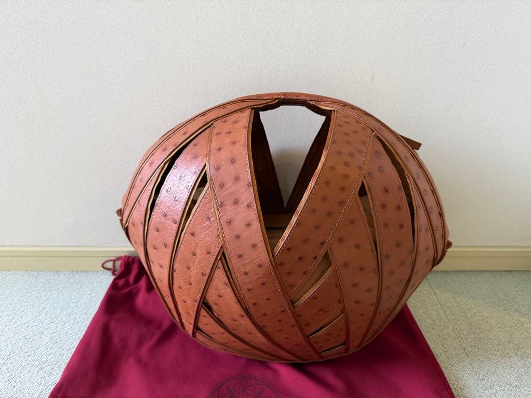 k*e様 PERRIN PARIS ペランパリ　パニエ　（L）　オーストリッチ