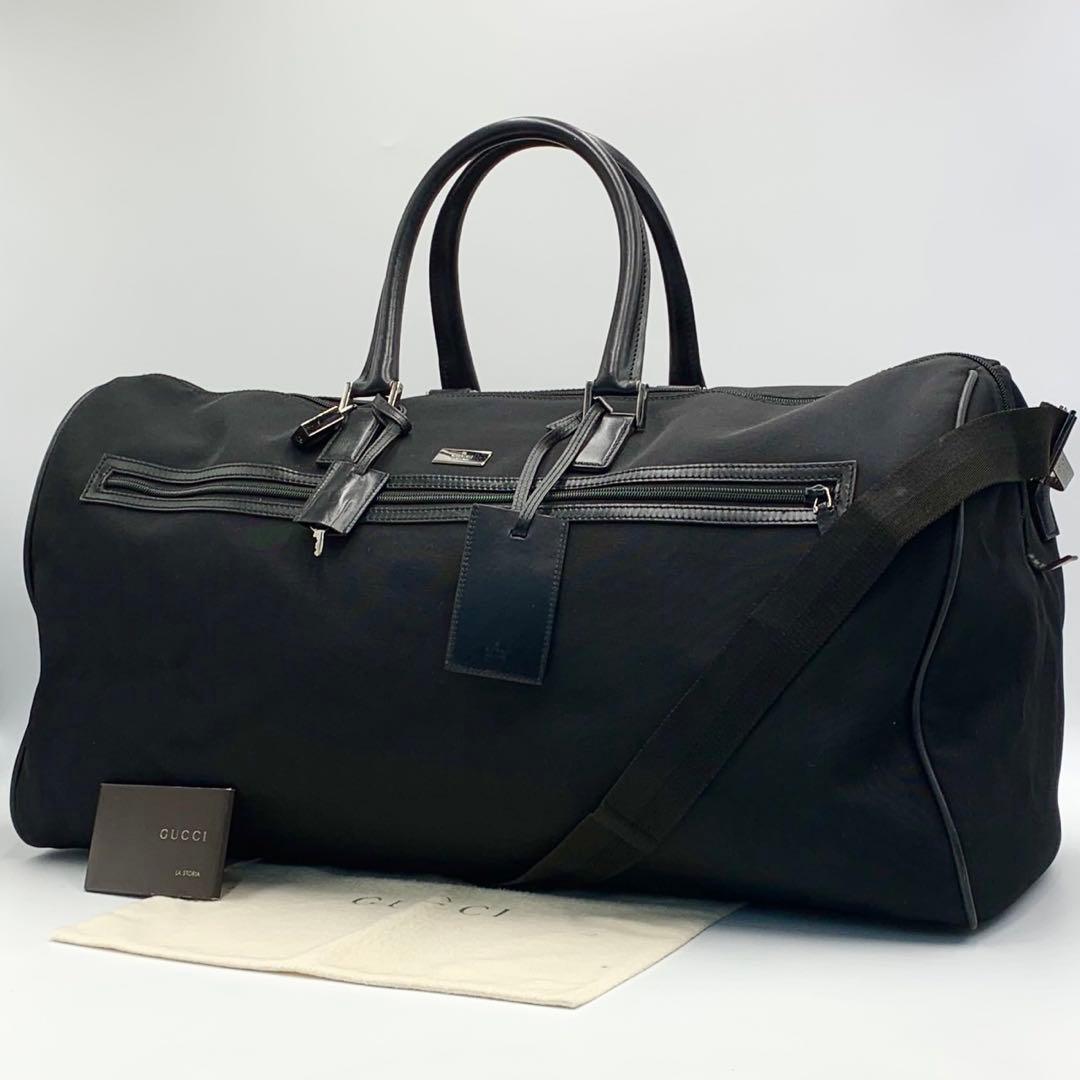 グッチ GUCCI 2way ボストンバッグ 大容量 ショルダーバッグ ブラック